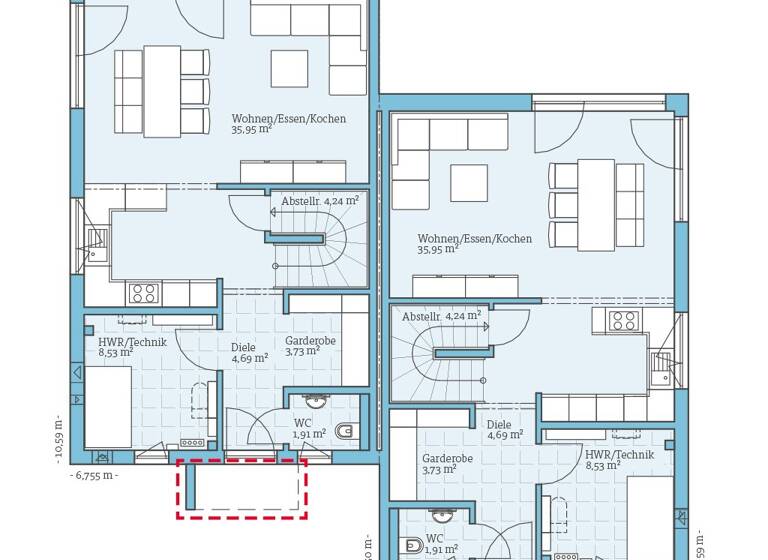Doppelhaushälfte zum Kauf - Erstbezug provisionsfrei 695.000 € 5 Zimmer 164 m² 358 m² Grundstück Ückesdorf Bonn 53125