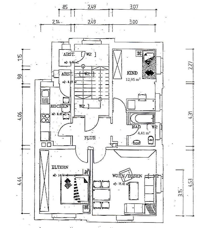 Wohnung zur Miete 430 € 3 Zimmer 75,5 m²<br/>Wohnfläche Taubestr. 1 Pforten Gera 07545