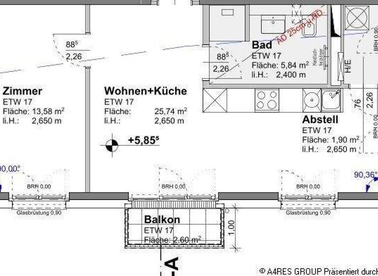 Wohnung zur Miete 1.212 € 2 Zimmer 54,1 m² 2. Geschoss Grünauer Straße 26 Altglienicke Berlin 12524