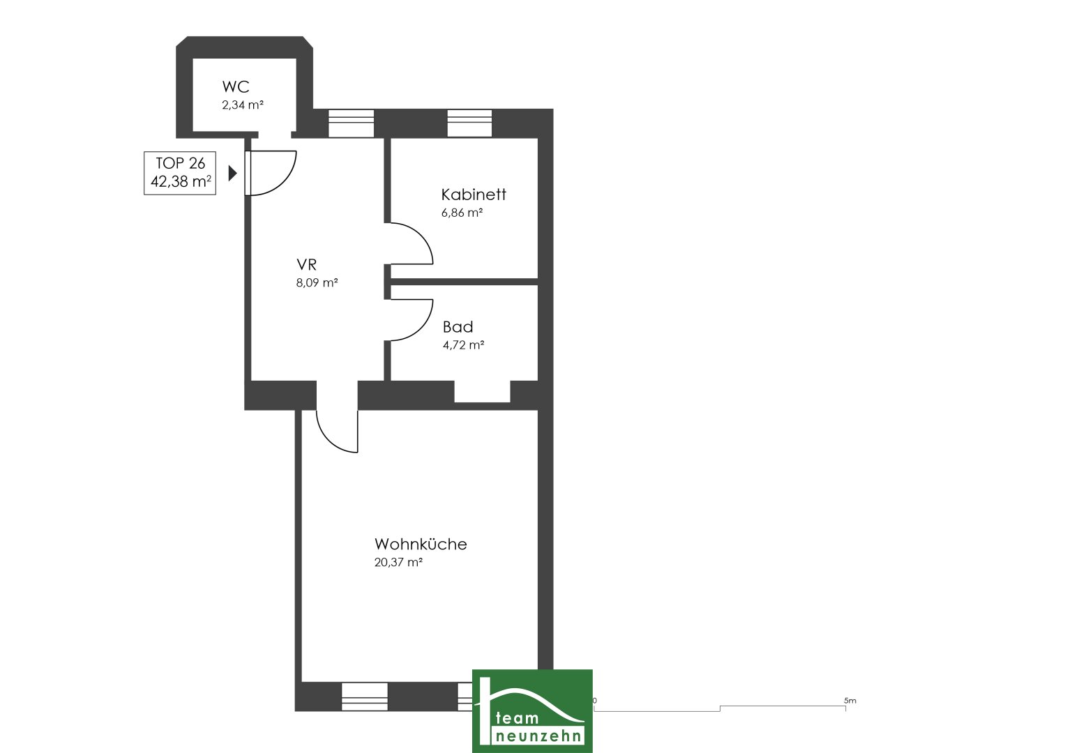 Wohnung zum Kauf 159.000 € 1,5 Zimmer 42,4 m²<br/>Wohnfläche 3.<br/>Geschoss Columbusgasse 70 Wien 1100