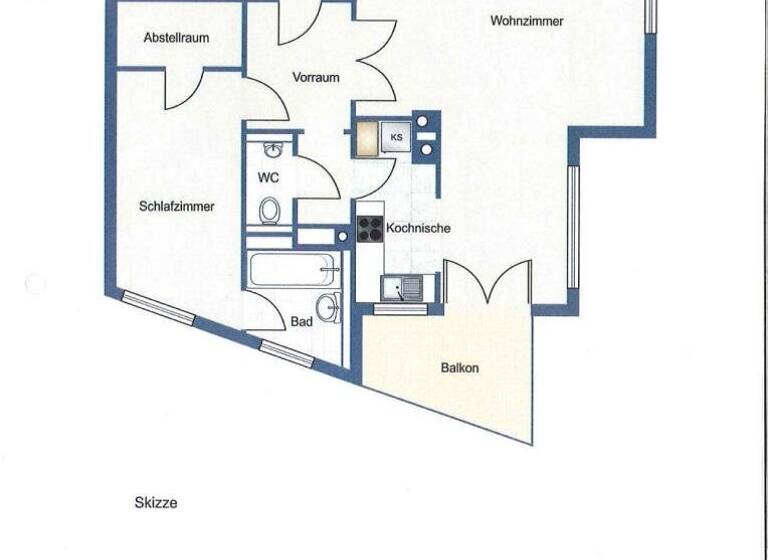 Wohnung zur Miete 980 € 2,5 Zimmer 66,9 m² 1. Geschoss Wien 1190