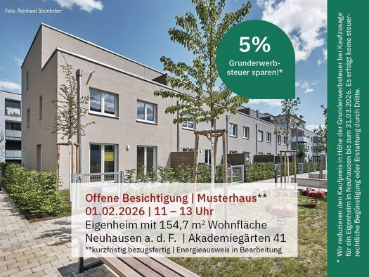 Reihenendhaus zum Kauf - Neubau provisionsfrei 868.000 € 5 Zimmer 154,7 m² 200 m² Grundstück Drosselweg 0 Neuhausen auf den Fildern 73765