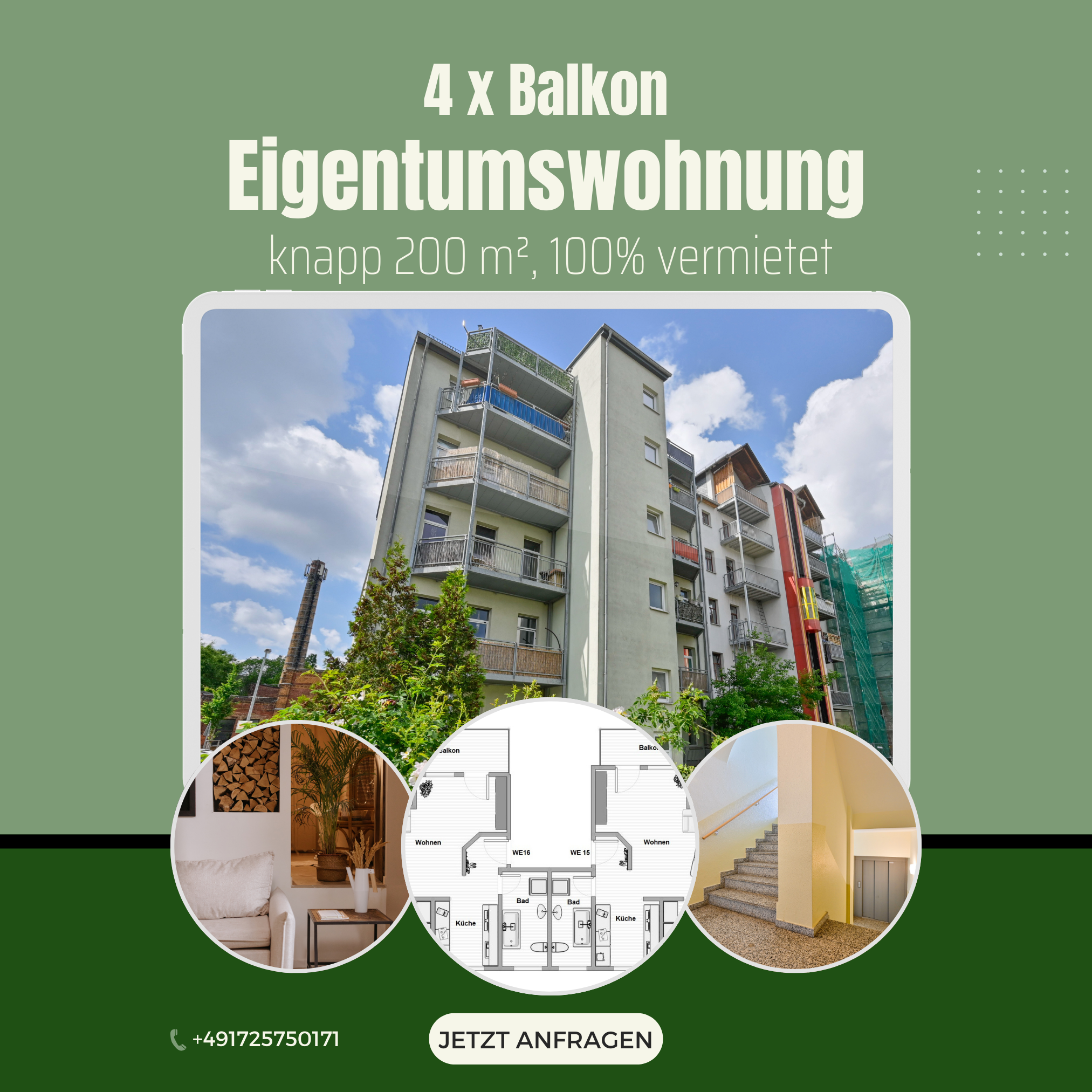 Wohnung zum Kauf 188.000 € 2 Zimmer 196,5 m²<br/>Wohnfläche Lessingstraße 11 Sonnenberg 211 Chemnitz 09130