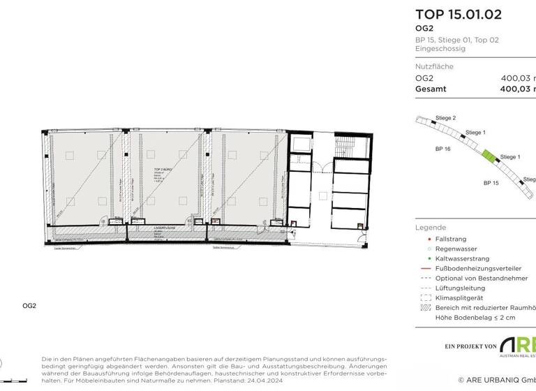 Bürofläche zur Miete - Erstbezug 400 m² Bürofläche Wien 1030