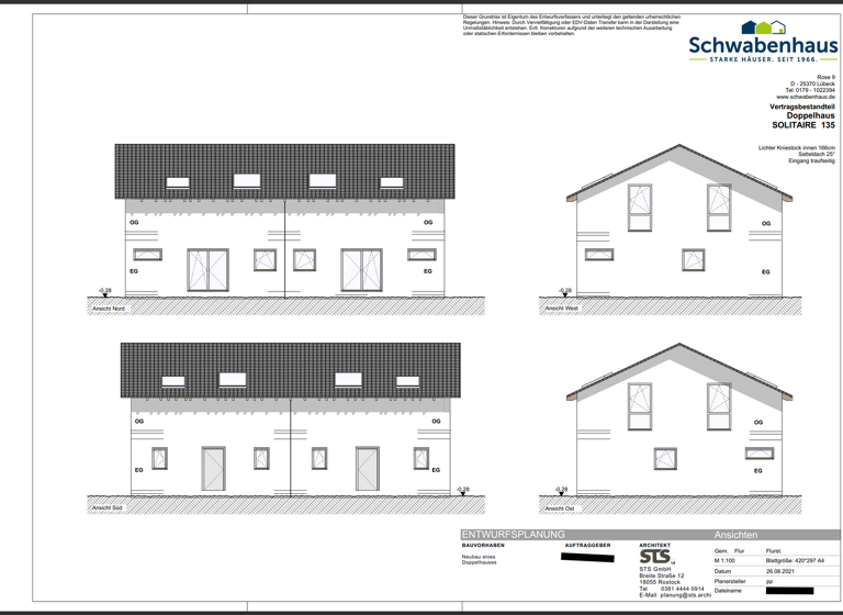 Doppelhaushälfte zum Kauf provisionsfrei 655.450 € 5 Zimmer 135 m² 445 m² Grundstück Bargfeld-Stegen 23863