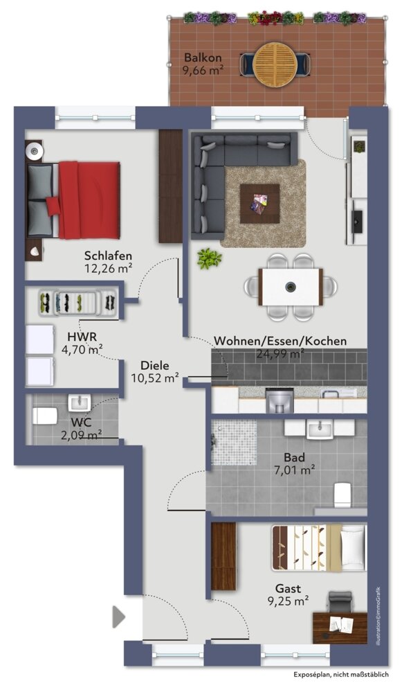 Wohnung zum Kauf 241.800 € 3 Zimmer 73,2 m²<br/>Wohnfläche Rütenbrock Haren 49733