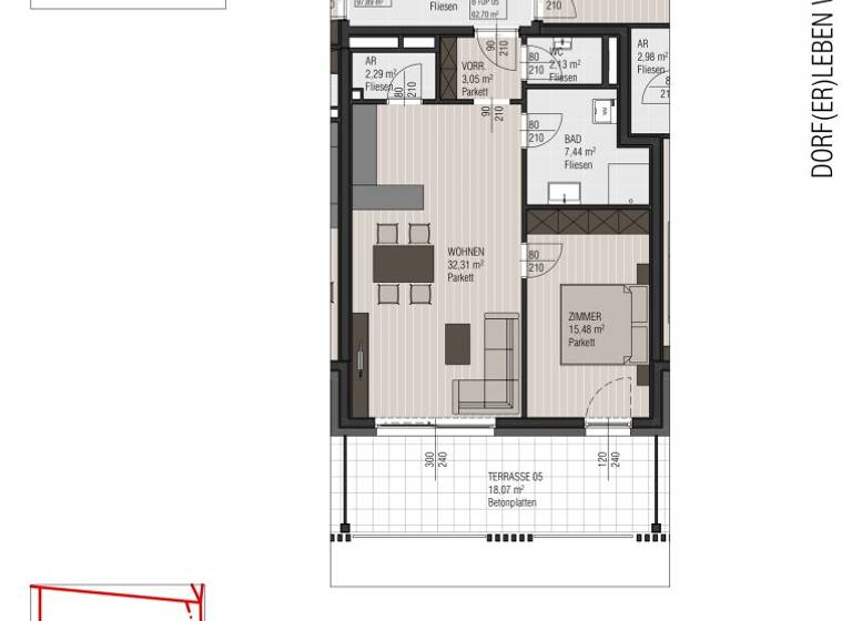 Wohnung zum Kauf - Erstbezug 340.000 € 2 Zimmer 62,7 m² 1. Geschoss frei ab 01.12.2026 Lendorf 9811