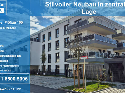 Wohnung zum Kauf - Neubau provisionsfrei 402.962 € 1 Zimmer 72,4 m² EG Flößaustraße 100/102 Südstadt Fürth 90763
