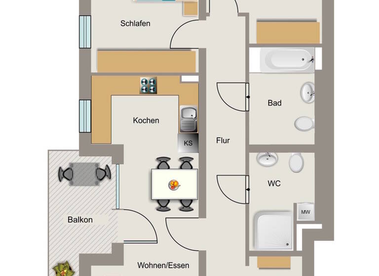 Wohnung zur Miete - Erstbezug 1.225 € 3 Zimmer 87,5 m² 2. Geschoss frei ab 01.08.2026 Großer Einberg 4 Wiemelhausen Bochum 44789