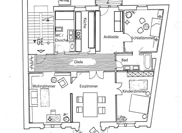 Wohnung zum Kauf 925.000 € 5 Zimmer 151,5 m² 1. Geschoss Innenstadt Baden-Baden 76530