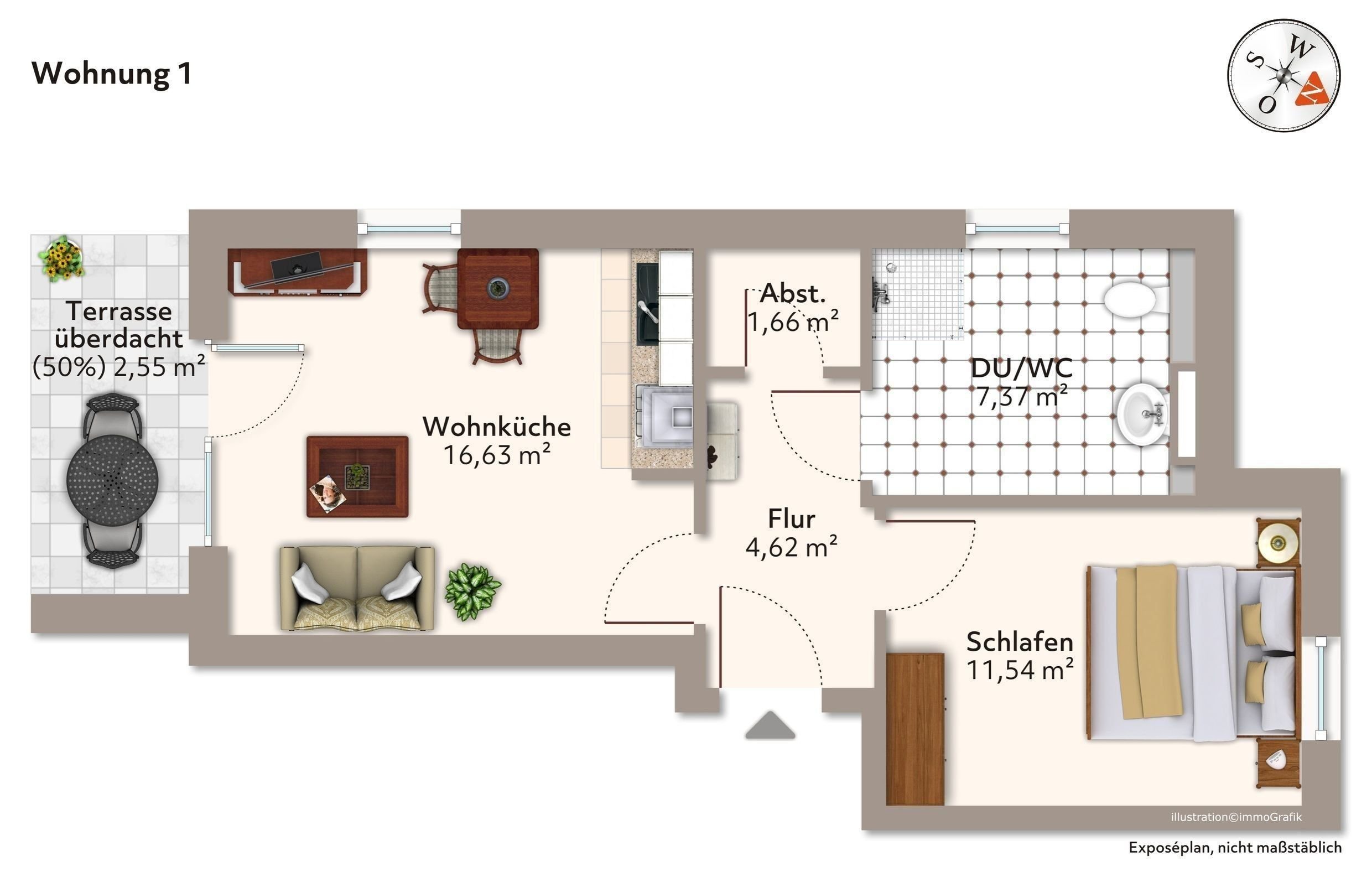 Terrassenwohnung zum Kauf 399.500 € 2 Zimmer 44,4 m²<br/>Wohnfläche EG<br/>Geschoss Rosenberg 43 Zingst Zingst 18374