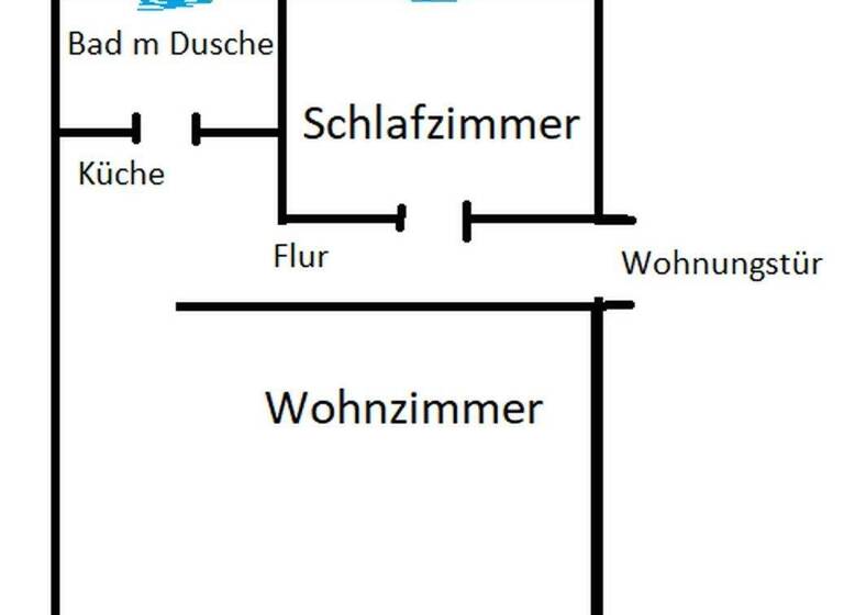 Wohnung zur Miete 520 € 2 Zimmer 49 m² EG Bischlebener Str. 1 Hochheim Erfurt-Hochheim 99094