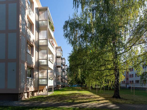 Wohnung zur Miete 420 € 2 Zimmer 51,3 m² Löbauer Straße 75 Schönefeld-Ost Leipzig 04347