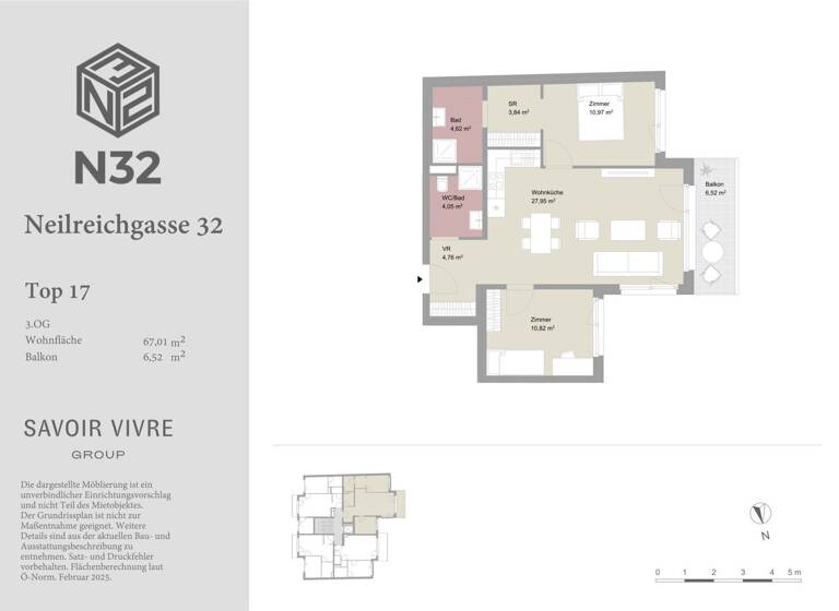 Wohnung zur Miete - Erstbezug 1.139 € 3 Zimmer 67 m² 3. Geschoss frei ab 01.05.2026 Wien,Favoriten 1100