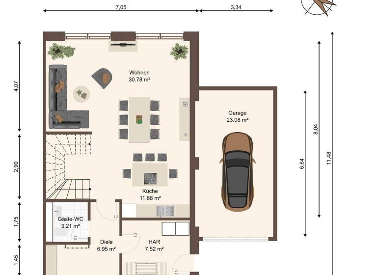 Doppelhaushälfte zum Kauf 399.000 € 4 Zimmer 119,5 m² 465 m² Grundstück Biederitz 39175