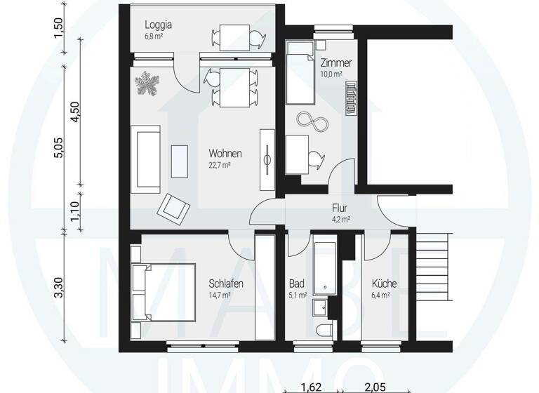 Wohnung zur Miete 433 € 3 Zimmer 65 m² EG frei ab sofort Immanuel-Kant-Str. 1b Hagenwerder Görlitz 02827