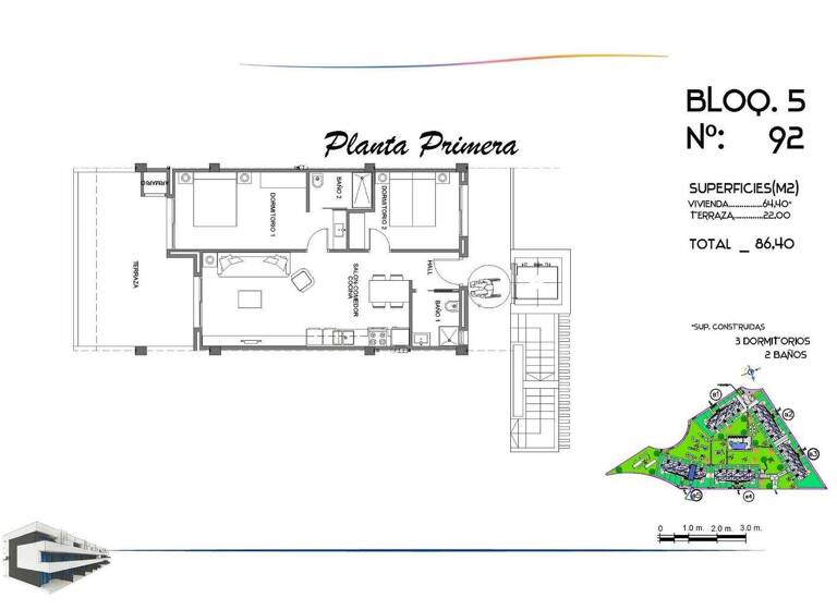 Wohnung zum Kauf provisionsfrei 222.000 € 3 Zimmer 86 m² 1. Geschoss Del Cantaueso Guardamar del Segura 03149