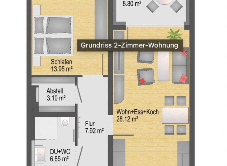 Wohnung zum Kauf provisionsfrei 249.000 € 2 Zimmer 60 m² 2. Geschoss Mitte Ulm 89075