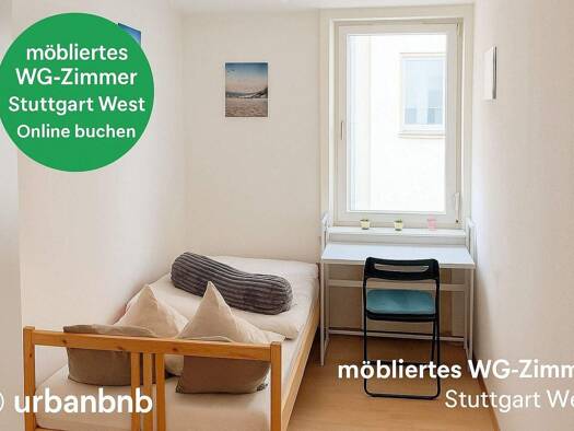 Studio zur Miete Wohnen auf Zeit 560 € 1 Zimmer 8 m² frei ab 03.07.2026 Forststr. 0 West Stuttgart West 70193