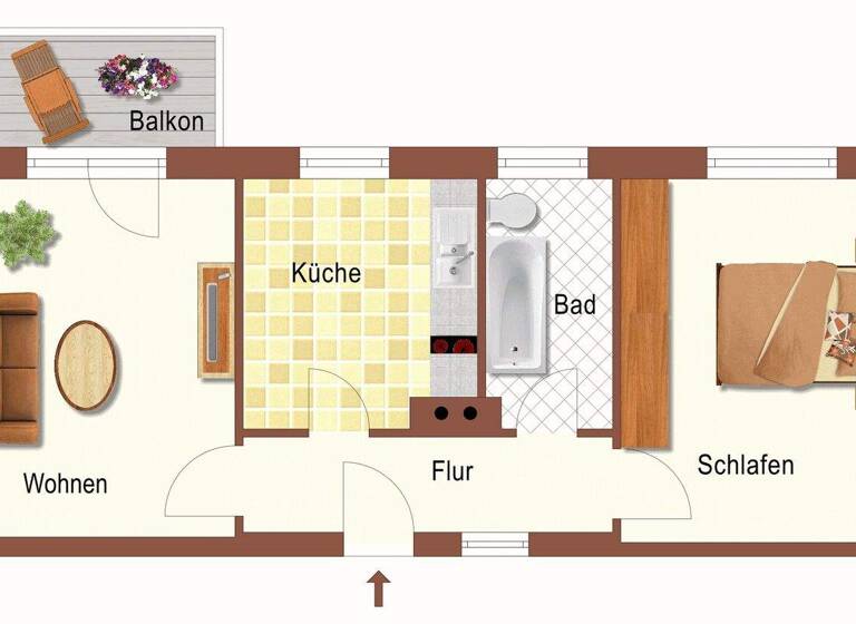 Wohnung zum Kauf 50.000 € 2 Zimmer 49,3 m² 1. Geschoss Pausitzer Delle Riesa / Pausitz 01589