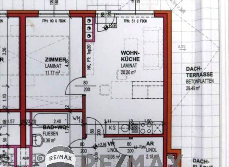 Wohnung zum Kauf 169.000 € 2 Zimmer 43,6 m² 2. Geschoss Wiener Neustadt 2700