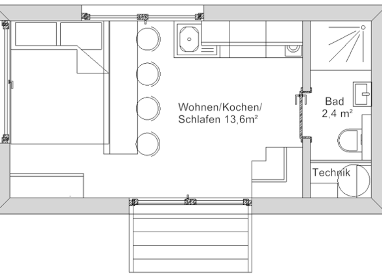 Haus zum Kauf provisionsfrei 99.900 € 17 m² 350 m² Grundstück frei ab 01.05.2026 Kirchweidach 84558