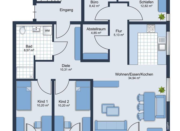 Wohnung zum Kauf - Erstbezug provisionsfrei 666.500 € 5 Zimmer 108,2 m² EG frei ab 30.06.2026 Mühlried Schrobenhausen / Mühlried 86529