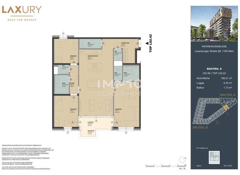 Wohnung zum Kauf - Erstbezug provisionsfrei 798.000 € 4 Zimmer 106,2 m² Wien 1100