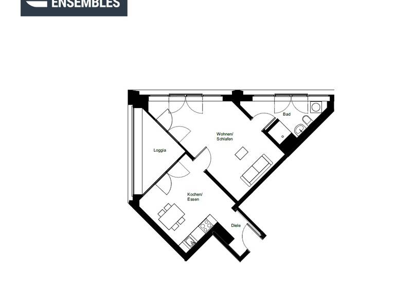 Wohnung zur Miete - Erstbezug 1.045 € 1 Zimmer 47,8 m² 3. Geschoss Lisa-Fittko-Straße 11 Moabit Berlin 10557