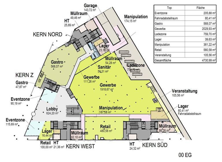 Bürofläche zur Miete - Erstbezug 18,50 € 1.197,7 m² Bürofläche Wien 1210
