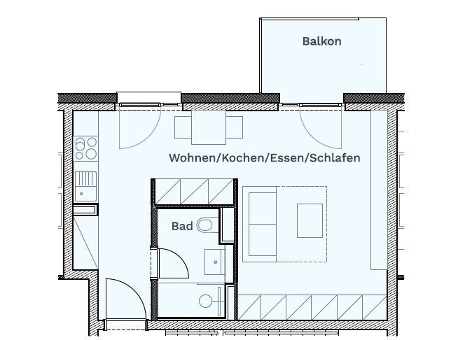 Wohnung zur Miete 599 € 1 Zimmer 38 m²<br/>Wohnfläche 2.<br/>Geschoss ab sofort<br/>Verfügbarkeit Bahnhofstrasse 30b Georgensgmünd Georgensgmünd 91166