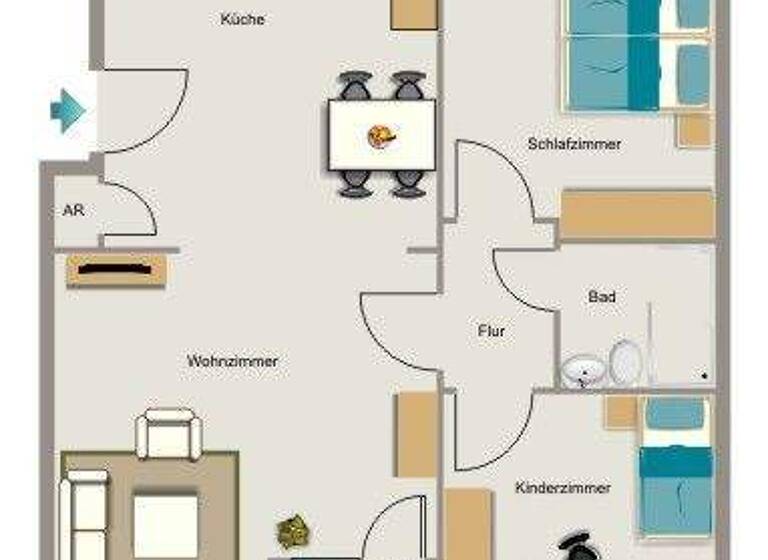 Wohnung zur Miete 600 € 3,5 Zimmer 67,8 m² EG frei ab 01.03.2026 Kampstraße 23A Brassert Marl 45768