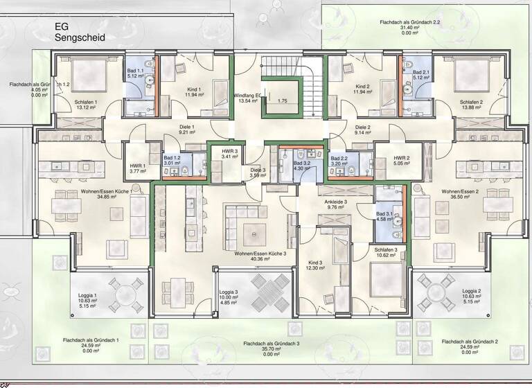 Wohnung zum Kauf 399.000 € 3 Zimmer 86,2 m² St. Ingbert 66386