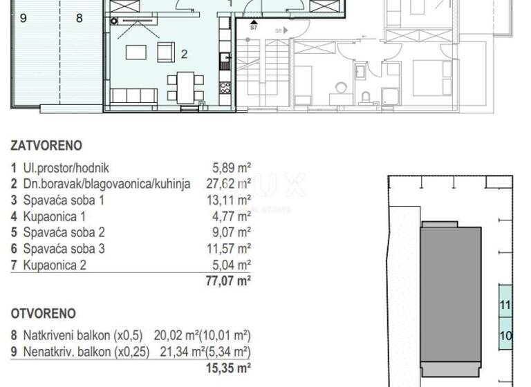 Wohnung zum Kauf 393.040 € 4 Zimmer 98 m² 2. Geschoss Kolan