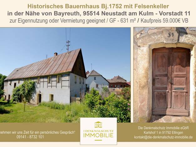 Haus zum Kauf 59.000 € 300,2 m² 631 m² Grundstück Neustadt Neustadt am Kulm 95514