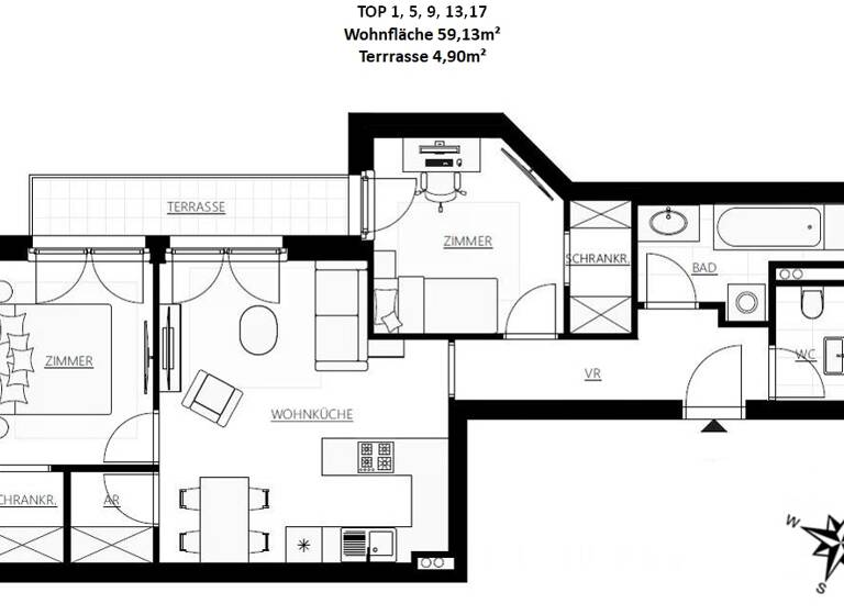 Wohnung zum Kauf provisionsfrei 429.000 € 3 Zimmer 59 m² Brünner Straße 105 Wien 1210