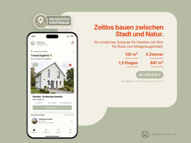 Einfamilienhaus zum Kauf provisionsfrei 348.900 € 5 Zimmer 135 m² 897 m² Grundstück Osterby 24367