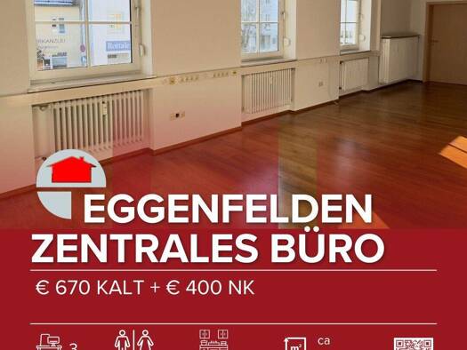 Bürofläche zur Miete 670 € 3 Zimmer 60 m² Bürofläche Eggenfelden 84307
