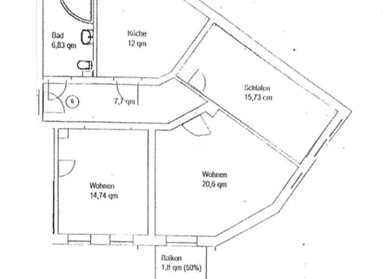 Wohnung zur Miete 539 € 2 Zimmer 66,5 m² 1. Geschoss Bürgerstr. 1 Freital 01705
