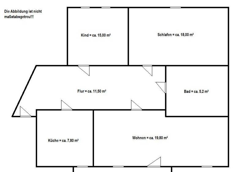 Wohnung zur Miete 450 € 3 Zimmer 78 m²<br/>Wohnfläche Dachgeschoss, EG<br/>Geschoss Friedrich - Engels - Straße 6 Innenstadt Riesa 01589