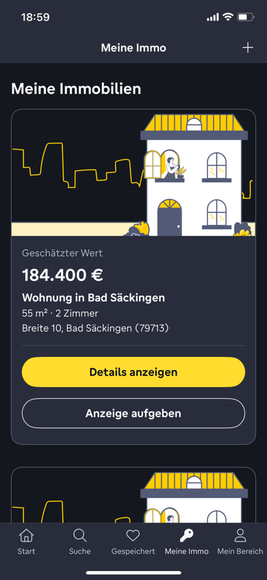Wohnung zum Kauf provisionsfrei 157.500 € 2 Zimmer 55 m² Geschoss 1/3 Breite 10 Bad Säckingen Bad Säckingen 79713