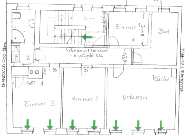 Wohnung zur Miete 880 € 4 Zimmer 110 m² 1. Geschoss frei ab 01.05.2026 Scheffelstraße 1 Marienberg 09496