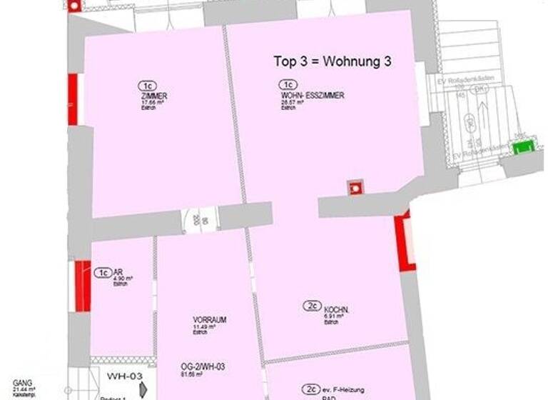 Wohnung zur Miete 735 € 81,7 m² Grätzl 5/9 Eggenburg 3730