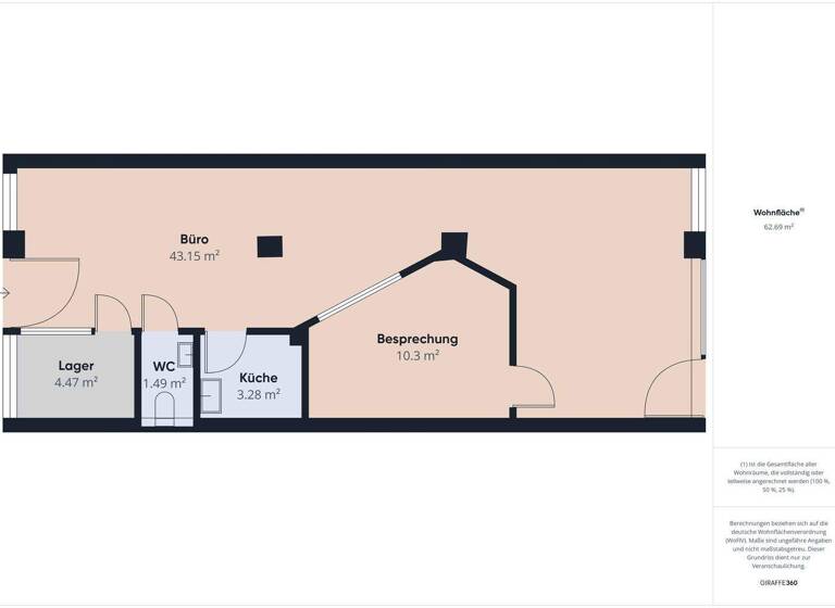 Bürofläche zur Miete provisionsfrei 650 € 67 m² Bürofläche Walsrode 29664
