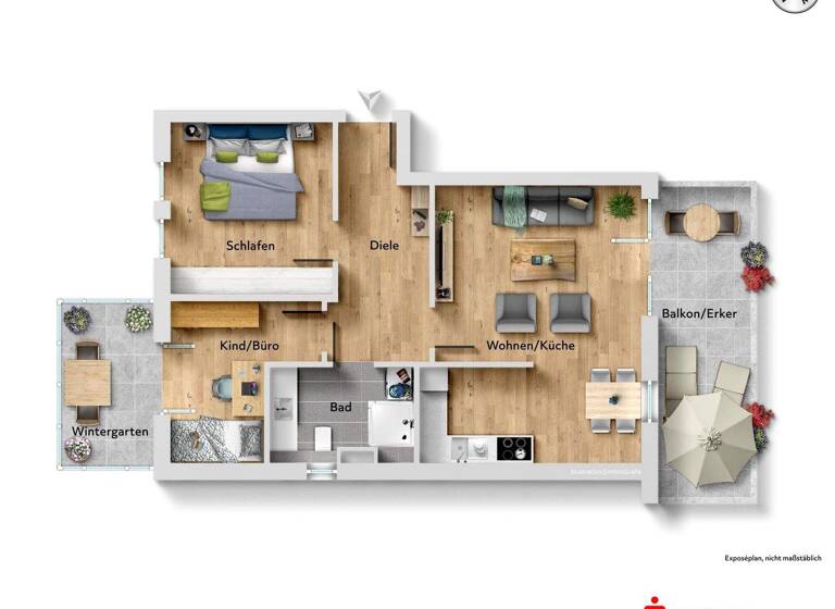 Wohnung zum Kauf 590.000 € 2,5 Zimmer 80 m² frei ab sofort Freising 85354