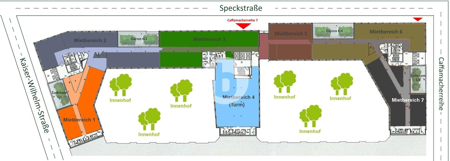 Bürofläche zur Miete provisionsfrei 26,50 € 286 m²<br/>Bürofläche Neustadt Hamburg 20355