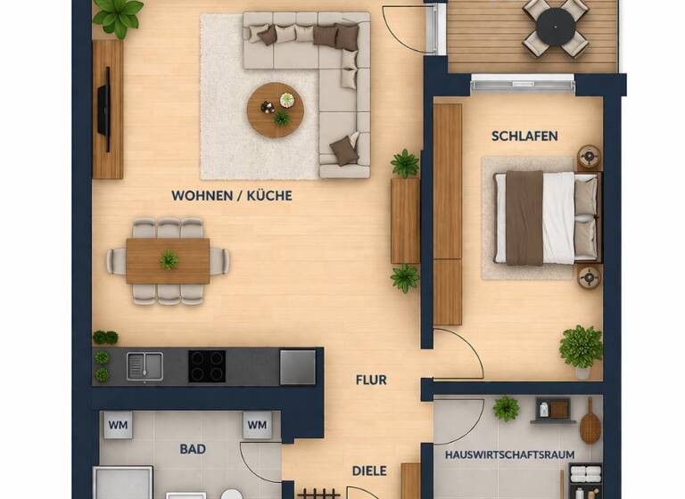 Wohnung zur Miete 850 € 2 Zimmer 68,7 m² 1. Geschoss frei ab 01.06.2026 Fortunaweg 1 Barop Dortmund 44225