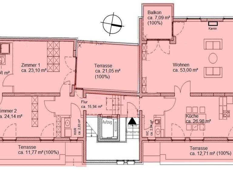 Wohnung zur Miete 2.349 € 3 Zimmer 174 m² frei ab 01.07.2026 Stadtmitte Rostock 18055
