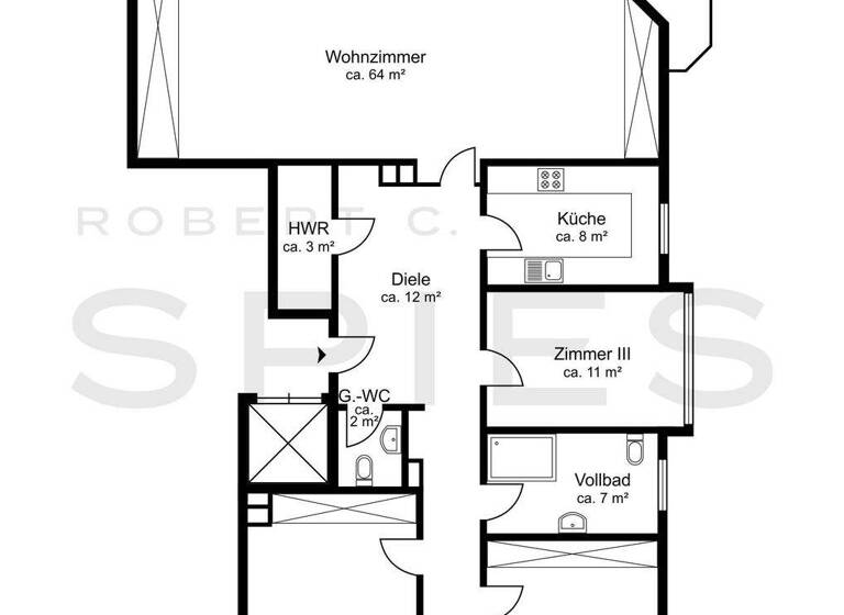 Wohnung zum Kauf 589.000 € 4 Zimmer 157 m² Gete Bremen 28211