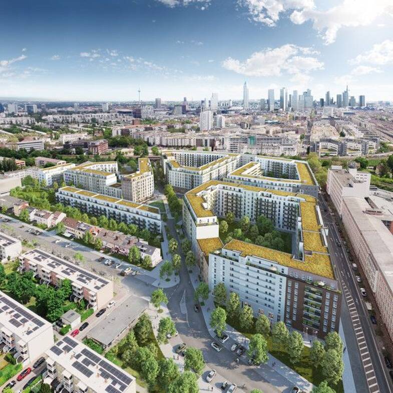 Wohnung zur Miete 2.453 € 5 Zimmer 121,8 m² 6. Geschoss frei ab 16.07.2025 Mathilde-Maier-Straße 8 Gallus Frankfurt-Gallus 60326
